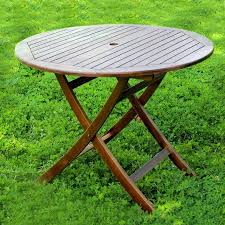 Highland Acacia 38 Inch Round Folding Table With Curved Legs Walmart Com Round Folding Table Folding Dining Table Round Dining Table