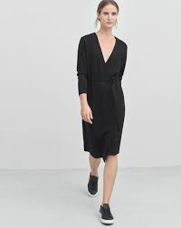 Jersey Wrap Dress Black Dresses Shop Woman Filippa K Fashion Minimalist Style Clothing Simple Black Dress