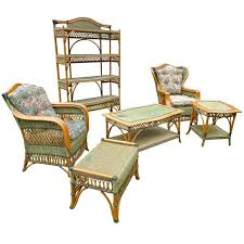 1stdibs Com Vintage Grange Rattan And Wicker Sunroom Set Indoor Wicker Furniture Wicker Furniture Outdoor Wicker Furniture