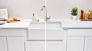 The solid surface countertop's ability to be joined to the sink with no gaps and create a watertight transition eliminates hidden moist areas where mold and mildew might proliferate. Solid Surface Countertops Vs Quartz Countertops