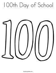 You could also print the picture. 100th Day Of School Coloring Page Twisty Noodle