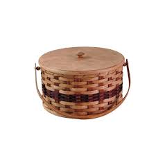 If you have a larger cake carrier, you can use it for pies—just set your pie on a dish towel to keep it from sliding around. Amish Handmade Round Double Pie Carrier Basket W Swinging Carrier Handle Walmart Com Walmart Com