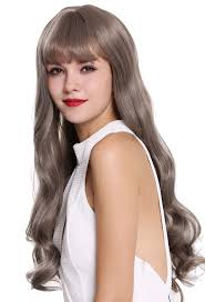 Discover over 238 of our best selection of 1 on. Wig Me Up Z3013 1718 Lady Quality Wig Long Bangs Fringe Wavy Streaked Brown Copper And Silver Gray Mix