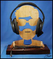 Headphone Stand Scroll Saw Pattern Suporte Para Celular Ideias Criativas Quarto Das Criancas