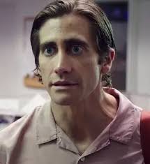 In the movie Nightcrawler, what about Lou Bloom's appearance makes him look  creepy?