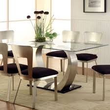 Furniture Of America Arlo 60 Glass Top Dining Table On Sale At Shophq Com Modern Dining Room Glass Top Dining Table Dining Room Sets