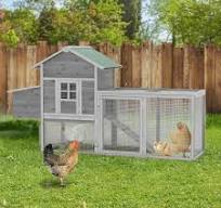 Grezjxc Chicken Coop Large Wooden Outdoor Hutch Hen Cage with Ventilation  Castle Door, Rabbit Hutch Home Backyard Removable Tray & amp Ramp Play  House ...
