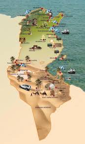 Tunisia Touristic Map Africa Travel Tunisia Tunisia Map