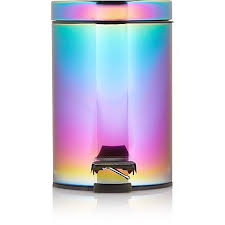 Iridescent Pedal Bin Home Garden George Iridescent Decor Rainbow Kitchen Rainbow Bathroom