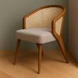 Quick Artsy Light Walnut Cane Accent Chair product image