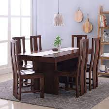 Produced by gemla in diö, sweden during the 1930s. 6 Chairs Brown Wooden Dining Table Set Rs 80000 Set Hekami Interiors Constructions Id 18579999162