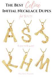The Best Celine Alphabet Necklace Dupes From 14 90 Alphabet Necklace Initial Necklace Gold Initial Necklace