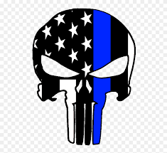 Jumpyfire 2 pcs stars and stripes flag car stickers, 2.6x 4.5 inch black & white vinyl decals for cars & trucks (green) Thin Blue Line Punisher Sticker Firerescuestore Blue Line Punisher Skull Svg Clipart 5412817 Pinclipart