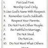 Free printable ten commandments great for the church or christian school. 1