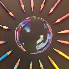 Color Pencil Art In 2021 Black Paper Drawing Paper Drawing Bubble Drawing