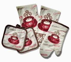 5 Pc Coffee Themed Kitchen Linen Set New Ebay Coffee Theme Kitchen Cupcake Kitchen Decor Coffee Decor Kitchen
