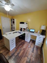 Ikea Combination For The Win Alex Drawers Linnmon Top On Left With Alex Add On Alex Desk Top With Alex Drawer In 2020 Ikea Linnmon Desk Ikea Kallax Shelf Alex Desk