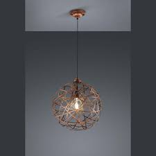Pendellampe In Mit Kugelformigem Geflecht In Der Farbe Kupfer Antik Und Einem Durchmesser Von 40 Cm Lampen Wohnzimmer Lampe Lampen