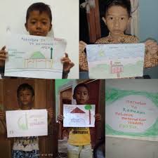 Seperti pada contoh lukisan crayon di atas yang dibuat dengan cantik dan indah. Siswa Mimaka Buat Poster Sambut Ramadhan Kementerian Agama Kulon Progo