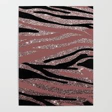 We hope you enjoy our growing collection of hd images to use as a background or home screen for your smartphone or please contact us if you want to publish a cheetah print wallpaper on our site. Modern Black Mauve Pink Rose Gold Glitter Animal Print Poster By Pink Water Society6