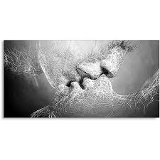 Maybe you would like to learn more about one of these? Olgemalde Leinwand Drucken Kuss Der Liebe Schwarz Weiss Abstrakte Wanddekoration
