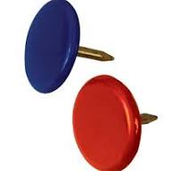Thumb Tacks Assorted Colors, 25 Pieces