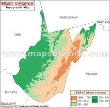 West Virginia Elevation Map West Virginia Topographic Map | West Virginia, Topographic Map, Virginia