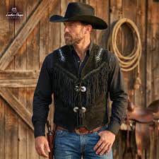 Men's Western Cowboy Leather Jacket Saddle up in authentic Western style  with our Western Leather Cowboy Jacket — a true classic for the modern  cowboy. Crafted from high-quality genuine leather, this jacket