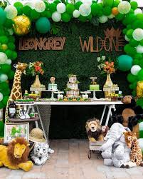 Theme Kids Birthday Party Ideas For Boys Safari Wild One Birthday Party Kara S Party Ideas Wild Birthday Party Jungle Theme Birthday Party First Birthday Party Themes