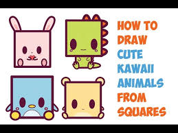 Learn how to draw a cactus using a fun illustration filled with details and great effects. How To Draw Cute Kawaii Chibi Cartoon Characters From The Square Shape Easy Step By Step Drawing Tutorial For Kids How To Draw Step By Step Drawing Tutorials