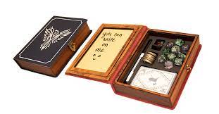I found a cool box in a thrift store and decided to turn it into a specialized d&d dice box. Spellbook Game Boxes Elderwood Academy