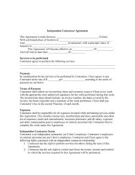 contractor agreement template