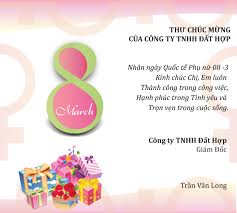 Em rất hạnh phúc vì được làm con của mẹ. Cty Ä'áº¥t Há»£p Chuc Má»«ng Ngay Quá»'c Táº¿ Phá»¥ Ná»¯ 8 3