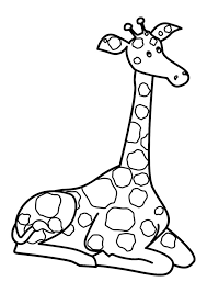 Desenho de girafa para colorir com instruções de cores. Pin Em Desenhos Para Colorir