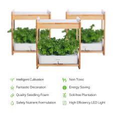 Ideer Life Mee Kitchen Smart Indoor Gardening System W Led Plant Grow Light Mini Indoor Herb Garden H Indoor Gardening Kit Herbs Indoors Grow Lights For Plants