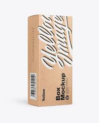 A set of 3 mockups for packaging box mockups you can use to showcase your package product branding. Kraft Box Mockup In Box Mockups On Yellow Images Object Mockups Design Mockup Free Box Mockup Free Psd Design