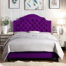 Swanley Upholstered Standard Bed Size Twin Color Purple Purple Bedding Purple Bed Frame Upholstered Bed Frame