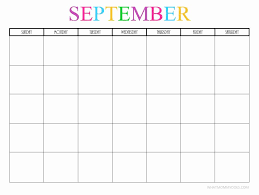 September 2019 Calendar Blank Template September September2019 September2019calendar Calendar Printables Calendar Word Monthly Calendar Printable