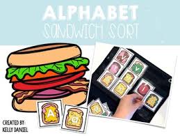 pocket chart alphabet sandwich sort