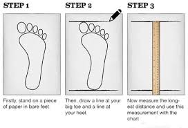 How To Measure Your Feet Shoe Size Chart Size Chart