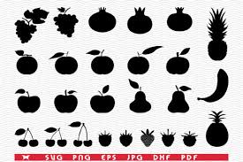 Download Black Silhouettes Of Fruits Icon Set Graphic By Designstudiorm Creative Fabrica PSD Mockup Templates
