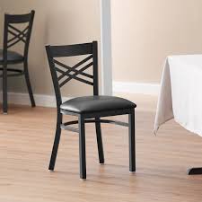 Lancaster Table Seating Black Cross Back Chair With 2 1 2 Padded Seat In 2020 Lancaster Table Crossback Chairs Table Seating