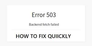 Before diving into the details of the error, we need to know the purpose of varnish cache in the web server at times, when server do not having adequate memory or if there are too many requests queuing up, backend connection to server fails. How To Fix Error 503 Backend Fetch Failed Helpful Easy Guide