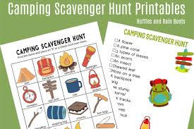 Below you will find many printable scavenger hunt card templates to write clues for scavenger hunt activities or treasure hunt clues. Camping Scavenger Hunt Printables For Two Age Groups