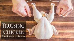 Remove a 3 to 4 pound whole chicken from the packaging. Trussing Chicken For The Perfect Roast Butter N Thyme