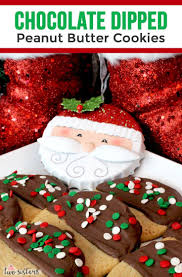 Chocolate Dipped Peanut Butter Christmas Cookies Recipe Chocolate Dipped Chocolate Dipped Cookies Peanut Butter