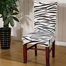 Gather around the table with comfortable dining room chairs. Black White Zebra Print Dining Room Chair Cover Decorzee