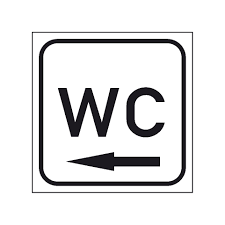 Wählen sie bei den 50 x 11 cm großen schildern zwischen der wegrichtung links oder rechts. Wc Hinweisschild Wc Schild Mit Richtungspfeil Links