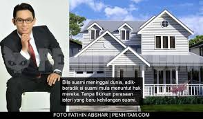 Hukum faraid adalah hukum syarak yang ditentukan allah dalam pembahagian harta pusaka seorang muslim yang telah meninggal dan bagi mereka (isteri) pula, satu perempat dari harta yang kamu tinggalkan, jika kamu tidak mempunyai anak. Apabila Suami Meninggal Dunia Rumah Jadi Milik Siapa Suami Isteri Wajib Ambil Tahu Kalau Tak Nak Isteri Jadi Mangsa