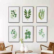 Spring Green Leaf Canvas Wall Art Leaf Watercolor Etsy Art Prints Paintings Art Prints